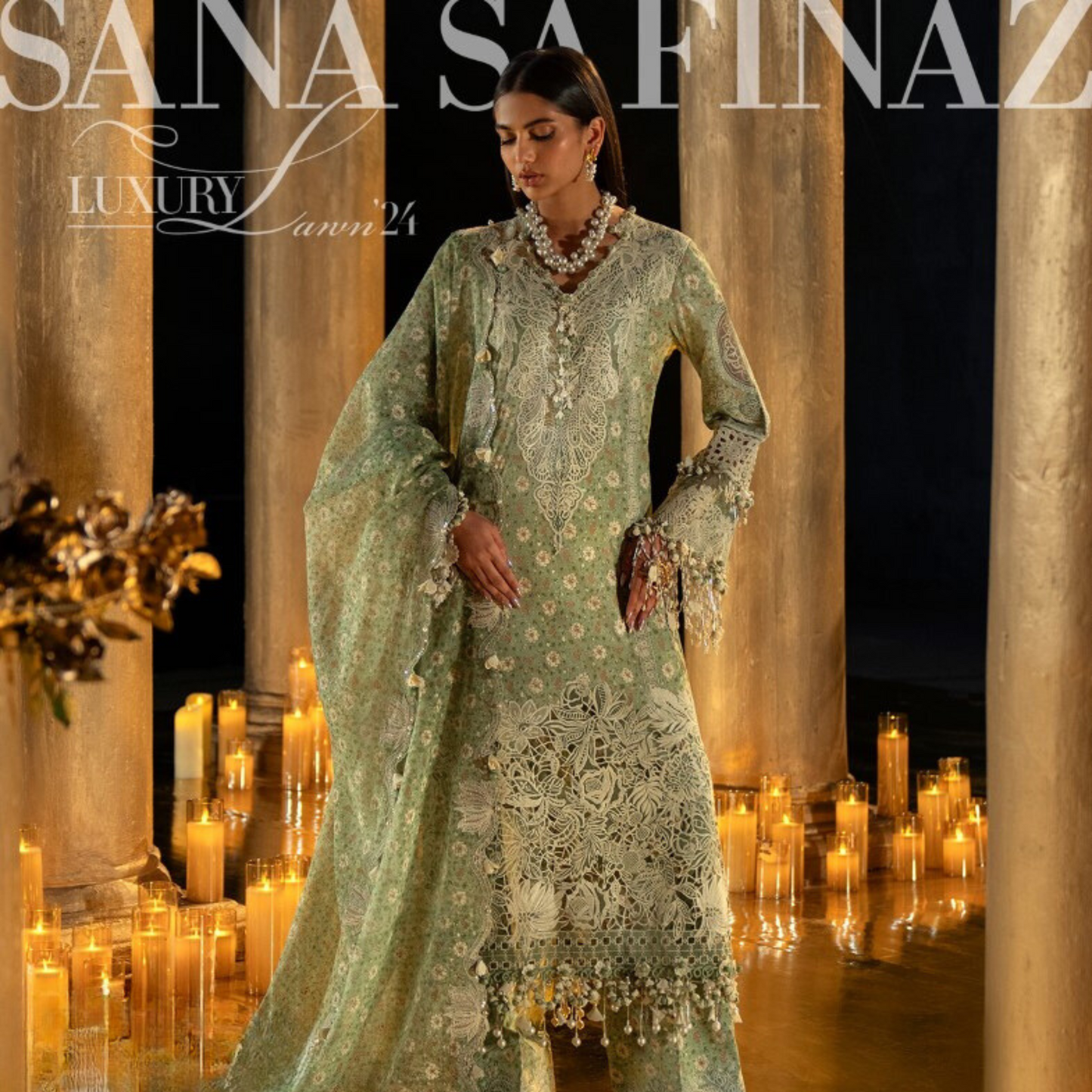 Sana Safinaz Embroidered Luxury Lawn Unstitched 3Pc Suit D-03B