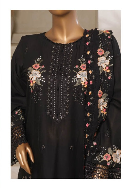 Sadabahar - Luxury Embroided 3 Piece Stitched Black
