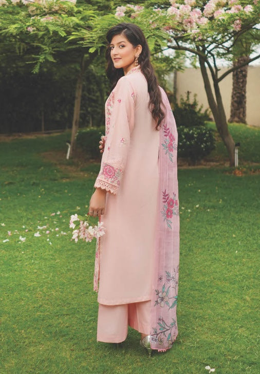 Munira Designers Lawn Stitched Pink