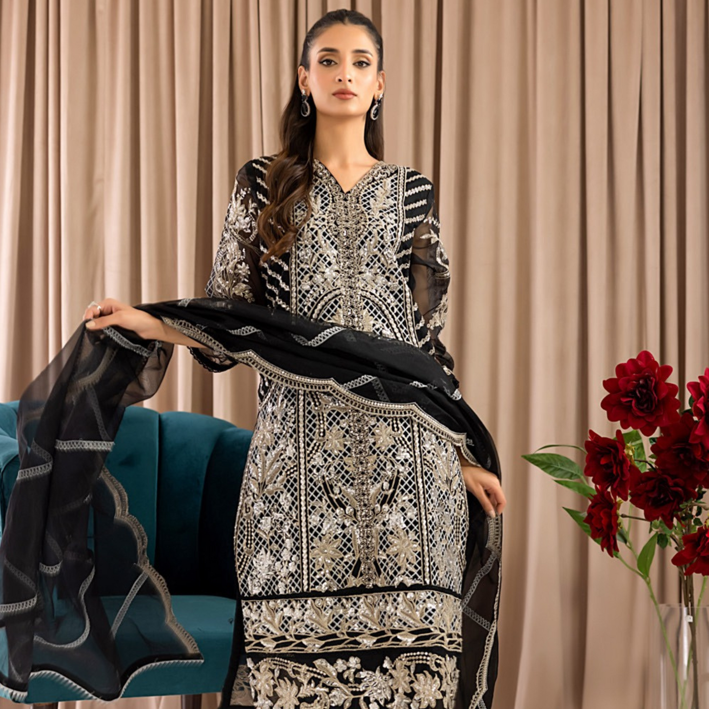 BAHAR Organza STITCHED