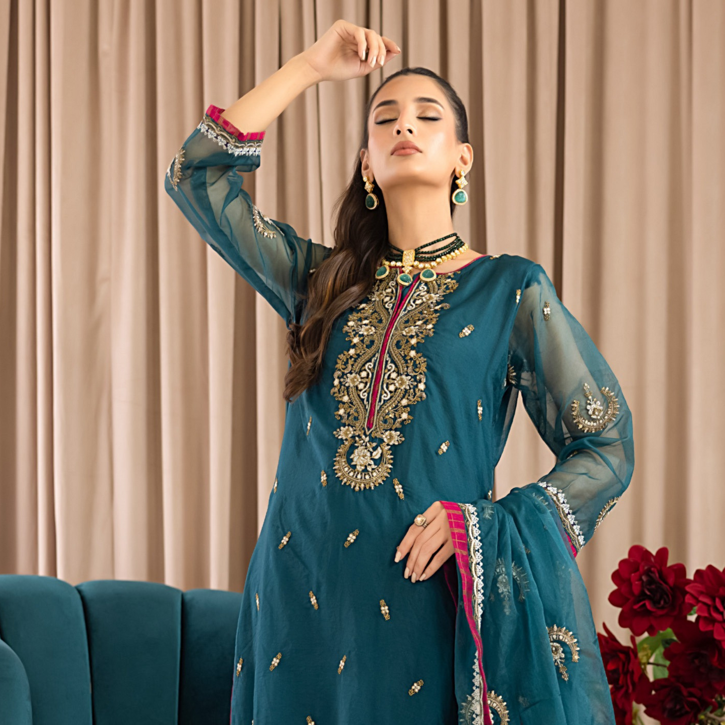 BAHAR Organza STITCHED