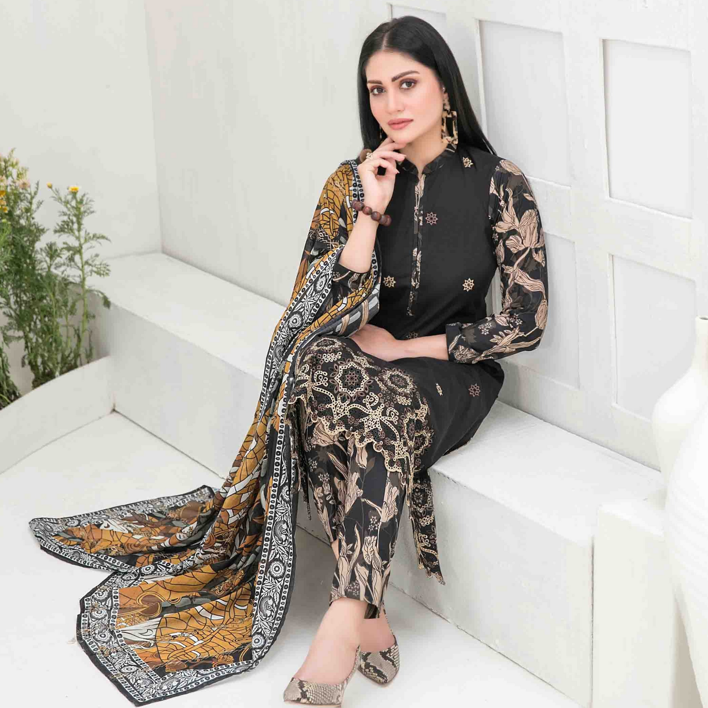 Gulposh Unstitched Collection 3pc
