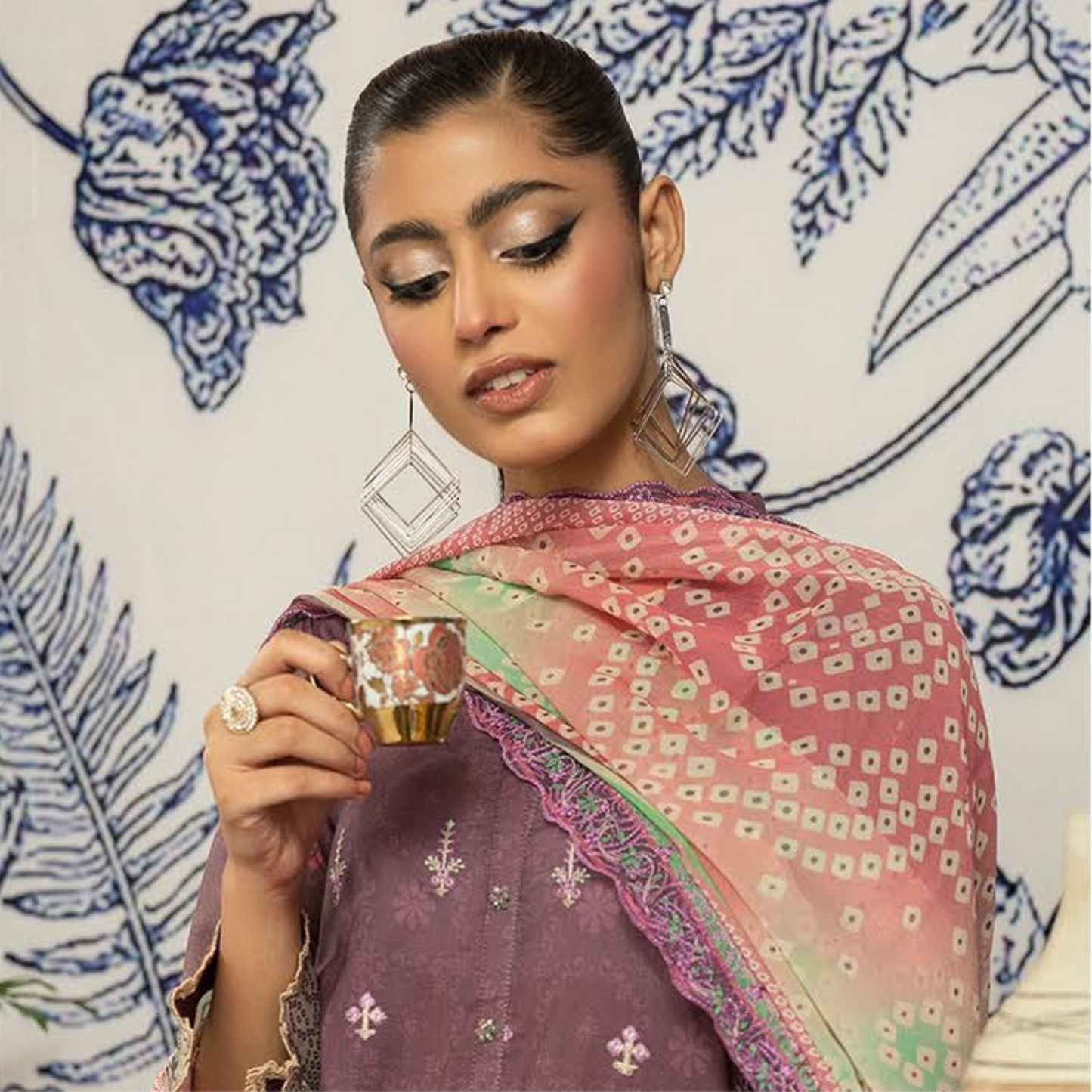 ROSHNAI 3 PC UN-STITCHED (SHIRT TROUSER & DUPATTA)