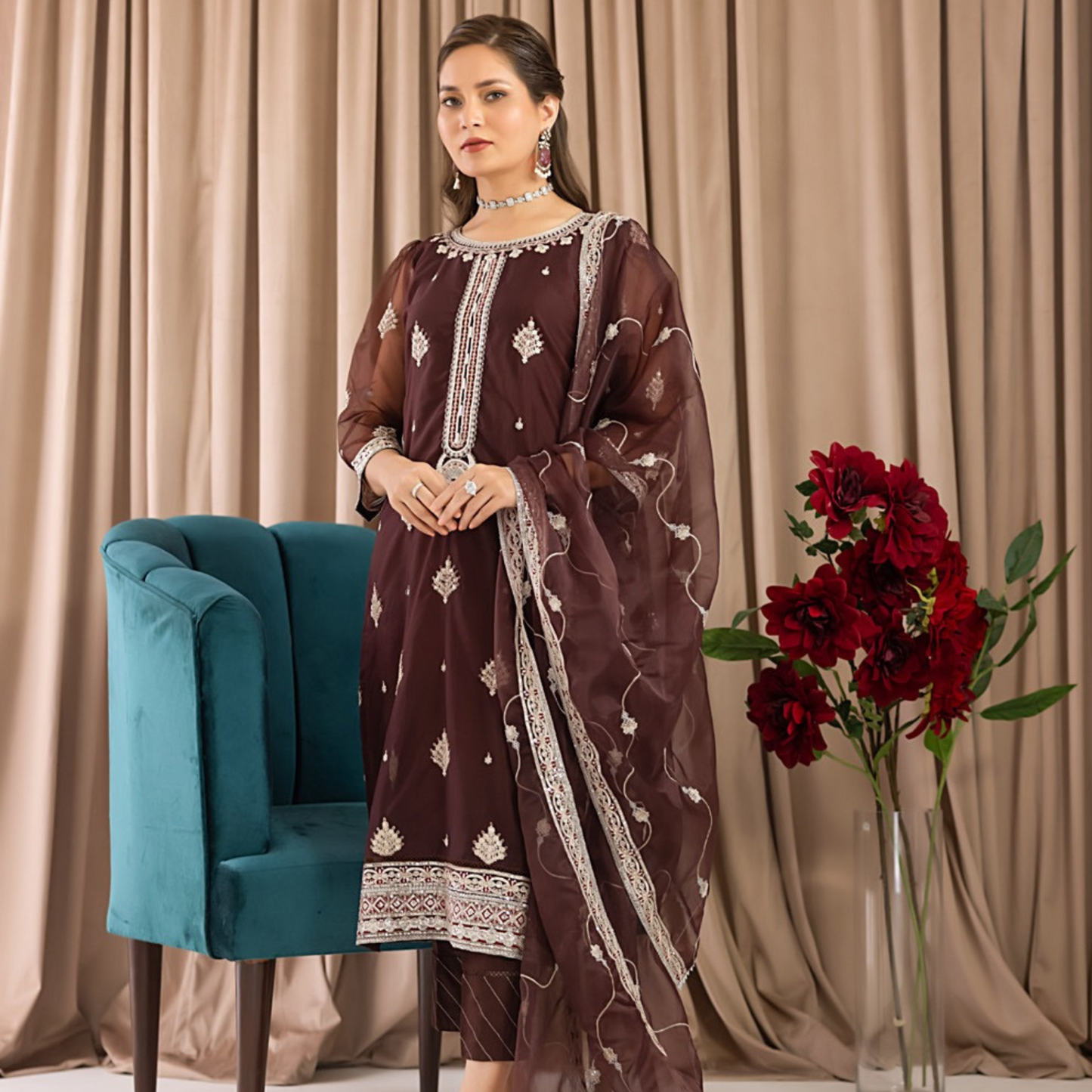 BAHAR Organza STITCHED