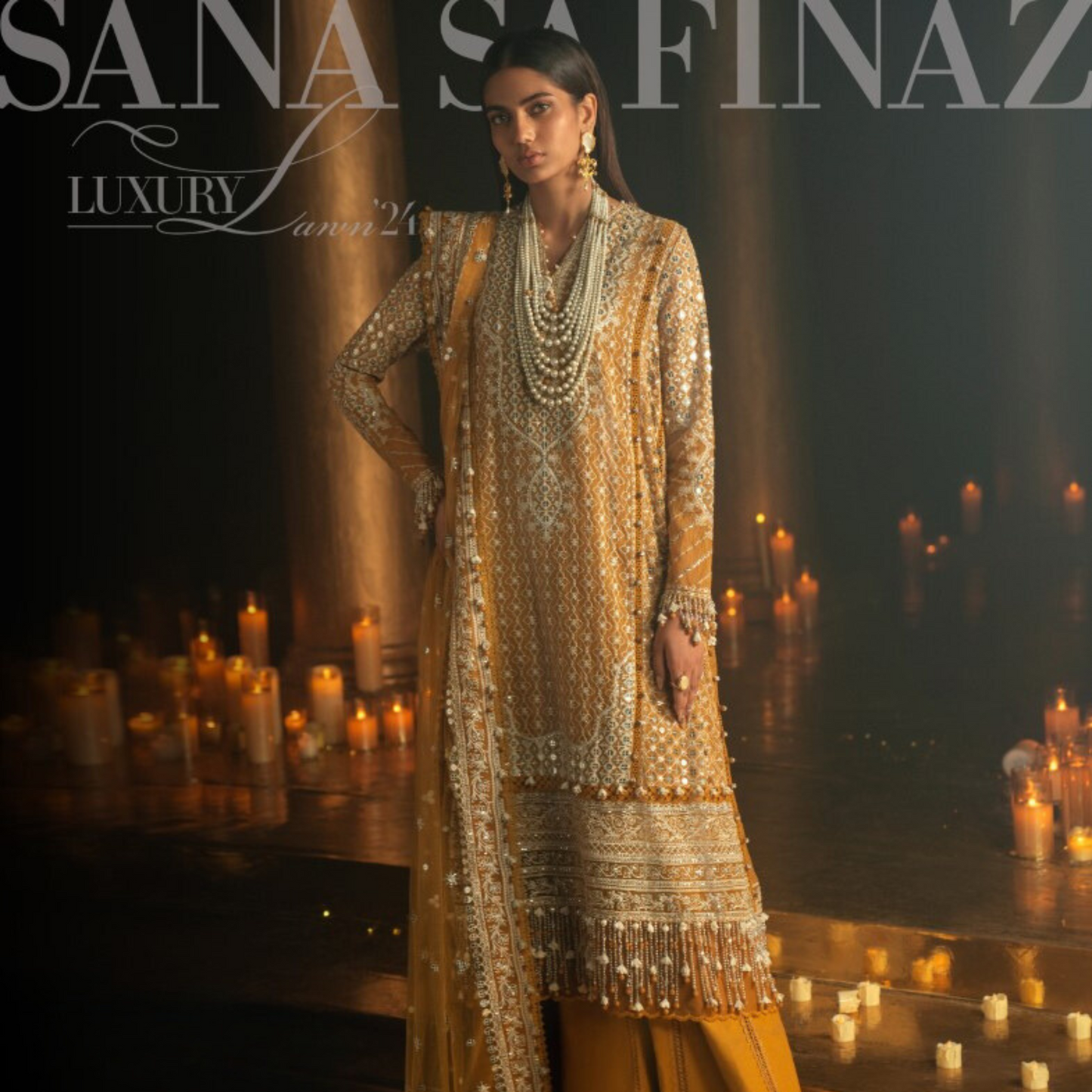 Sana Safinaz Embroidered Luxury Lawn Unstitched 3Pc Suit D-03B