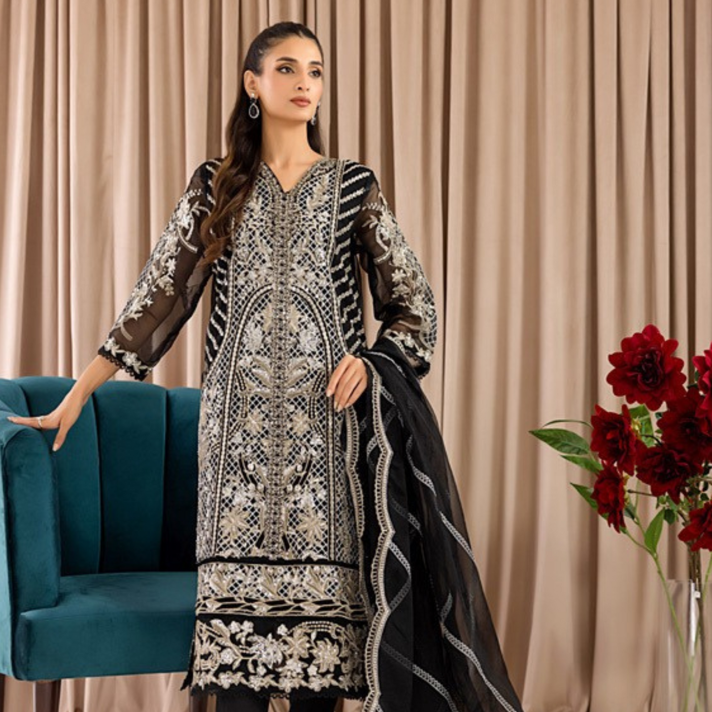 BAHAR Organza STITCHED
