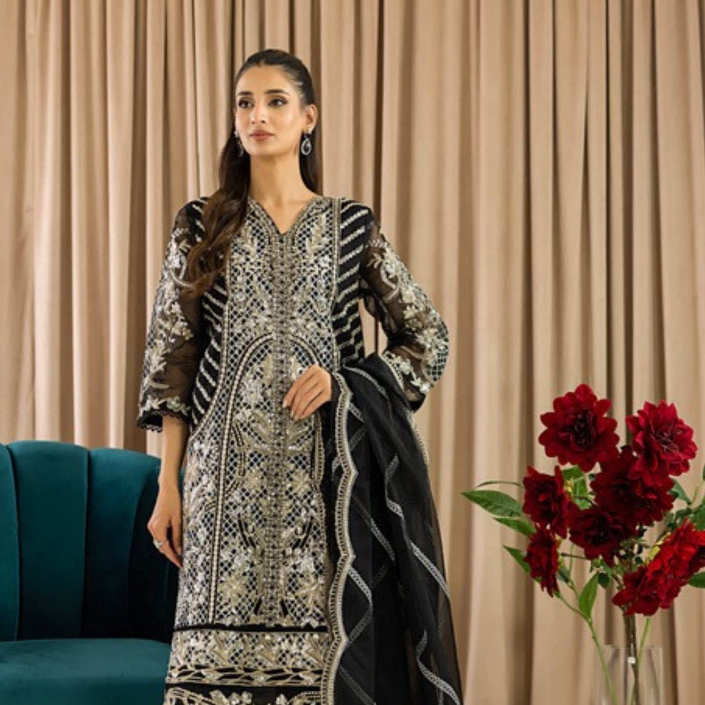 BAHAR Organza STITCHED