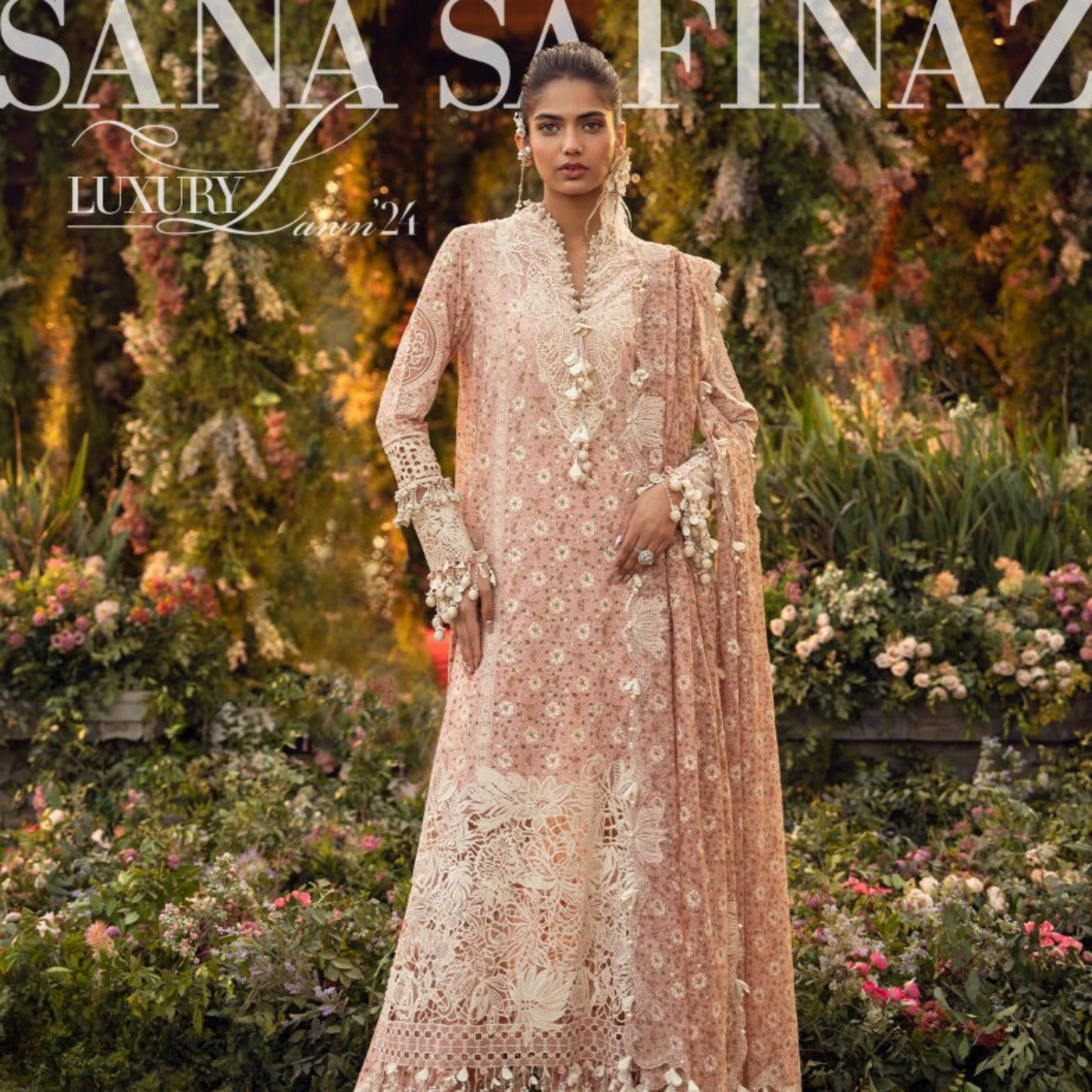 Sana Safinaz Embroidered Luxury Lawn Unstitched 3Pc Suit D-03B