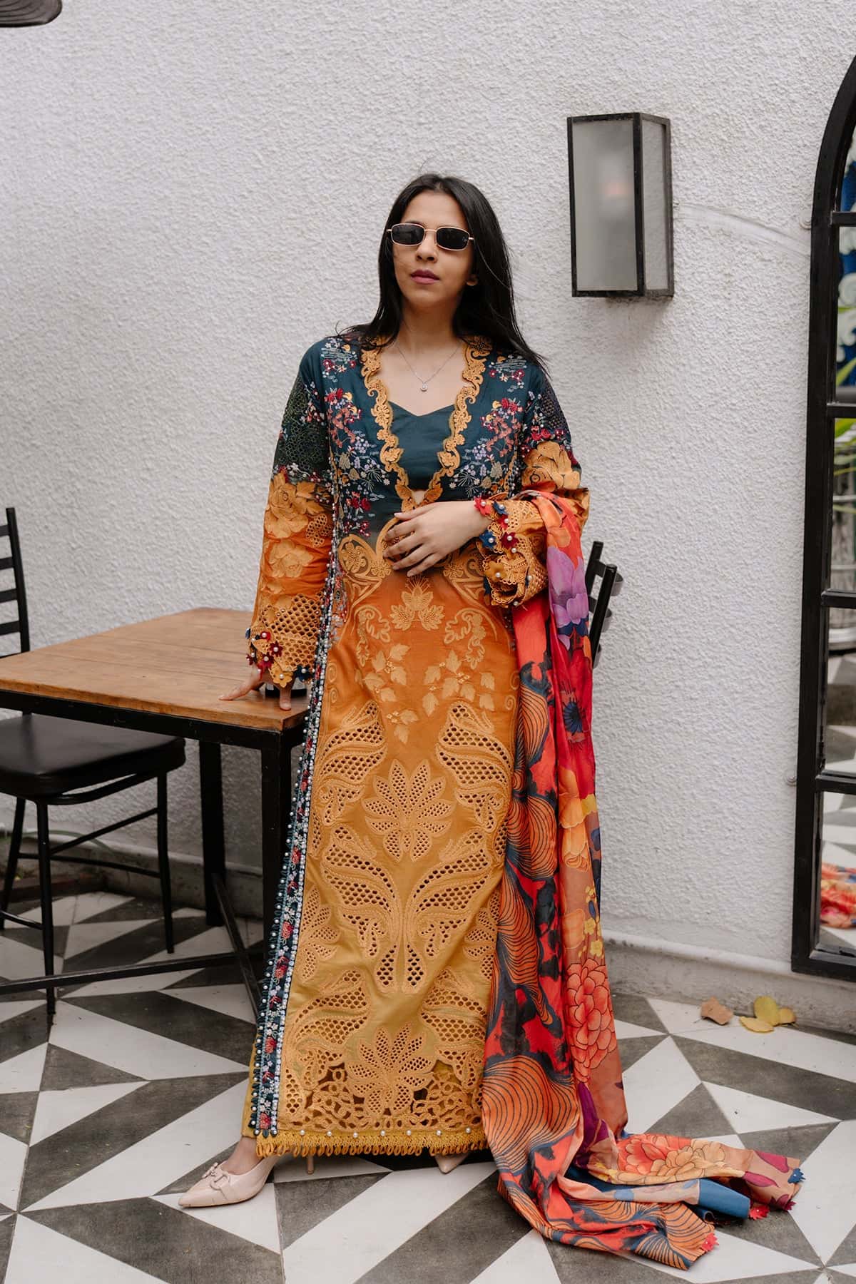 Afrozeh Summer Unstitched - Halcy