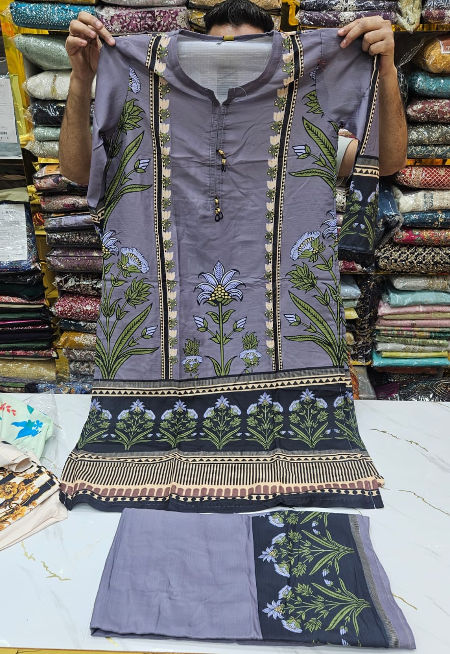 Printed Coord Set Grey