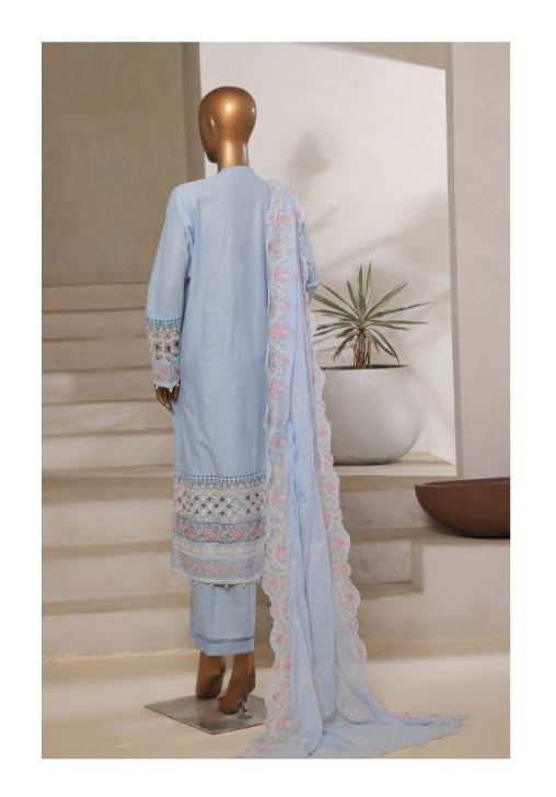 Sadabahar - Luxury Embroided 3 Piece Stitched Light Blue
