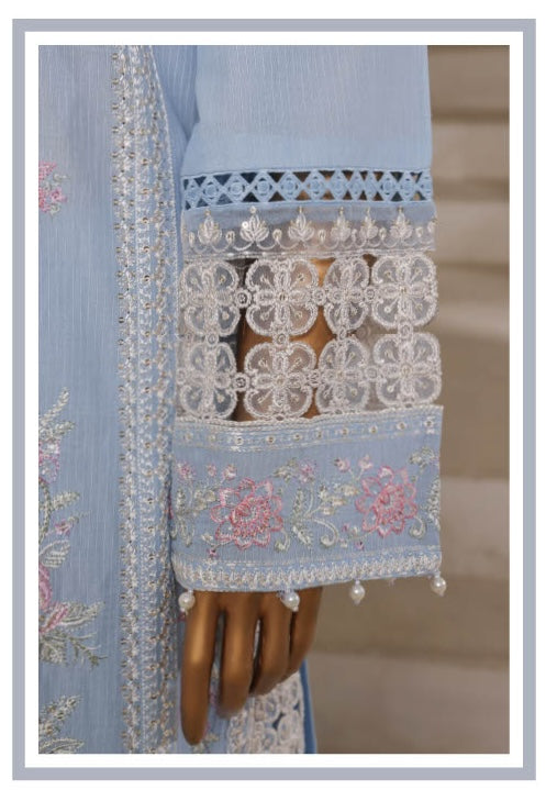 Sadabahar - Luxury Embroided 3 Piece Stitched Light Blue