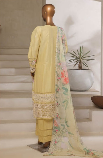 Sadabahar - Luxury Embroided 3 Piece Stitched Yellow