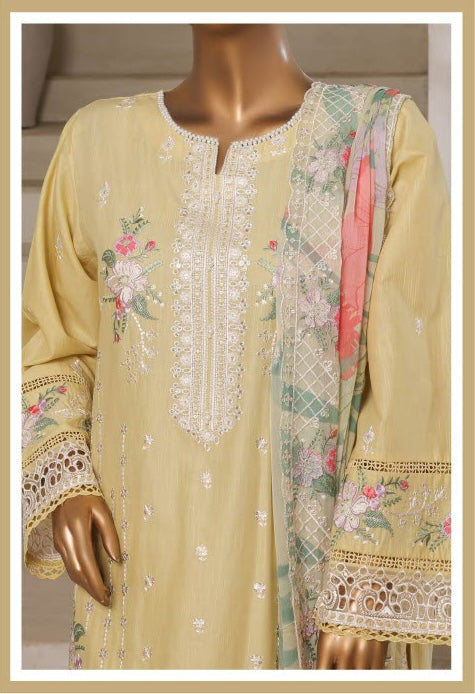 Sadabahar - Luxury Embroided 3 Piece Stitched Yellow