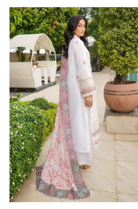Munira Designers Lawn Stitched White