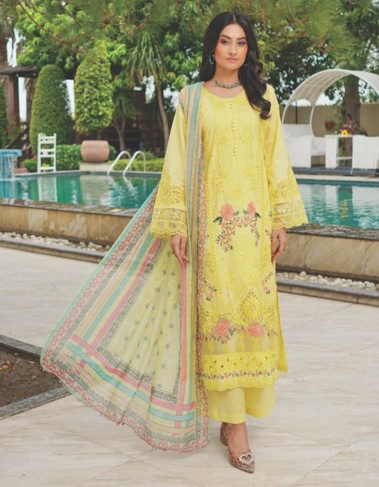 Munira Designers Lawn Stitched Yellow