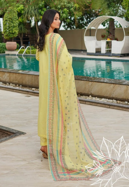 Munira Designers Lawn Stitched Yellow