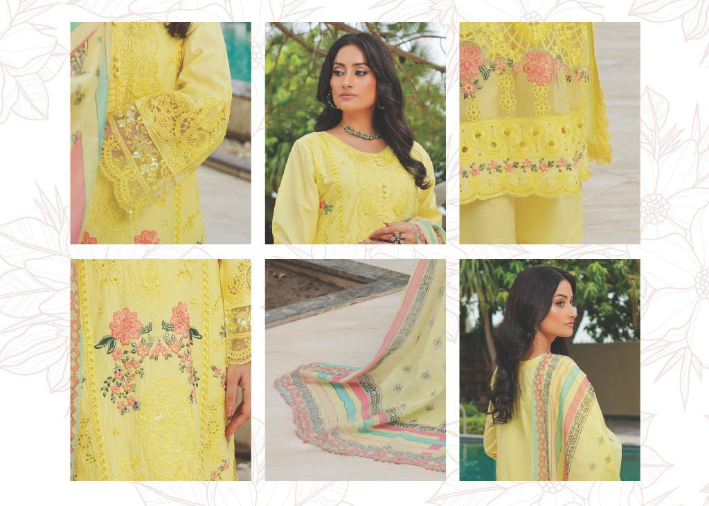 Munira Designers Lawn Stitched Yellow