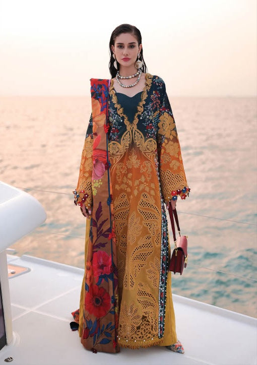 Afrozeh Summer Unstitched - Halcy