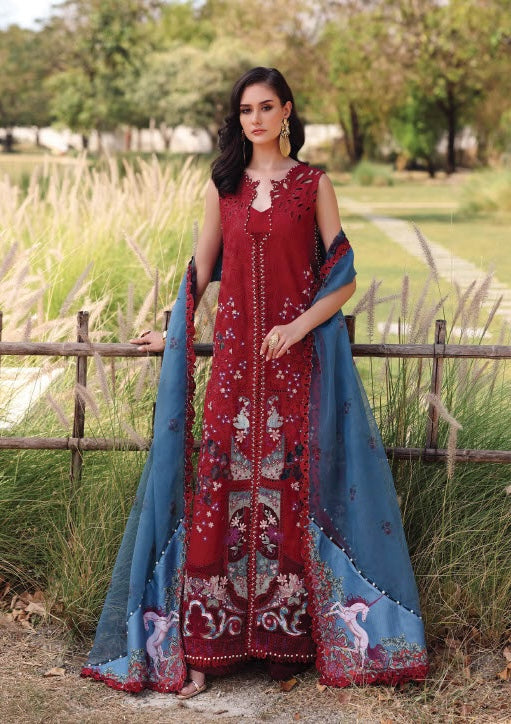 Afrozeh Summer Unstitched - Glacis