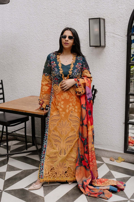 Afrozeh Summer Unstitched - Halcy