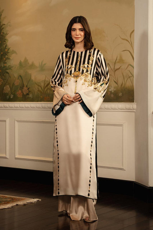 Printed Coord Set Off White
