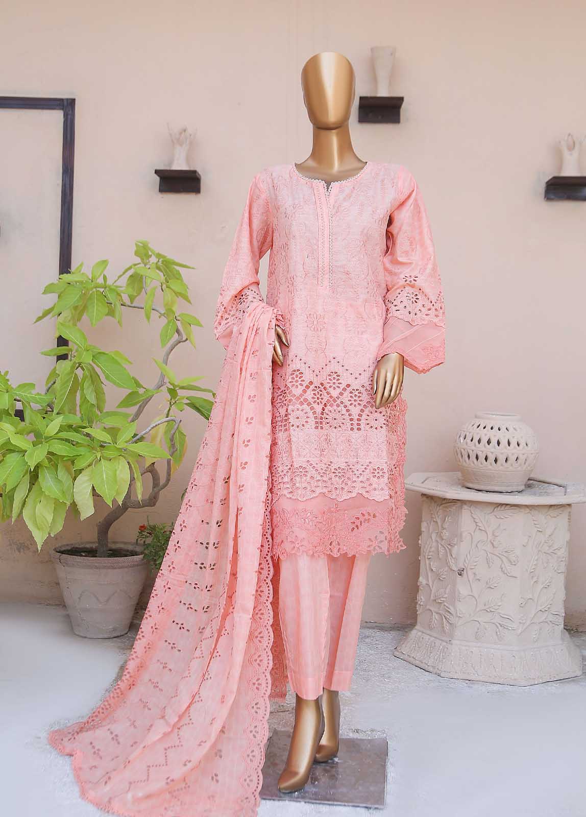 Bin Saeed 3 Piece Chikankari Stitched Suit with Chikankari Dupatta