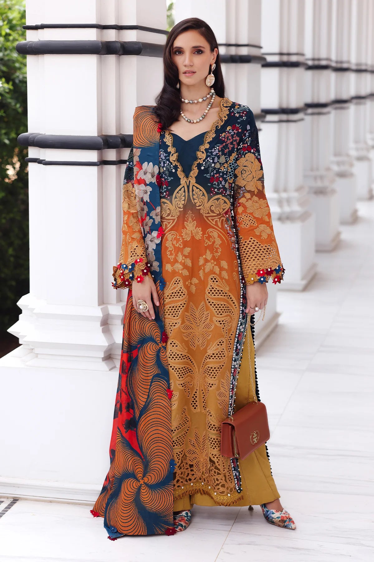 Afrozeh Summer Unstitched - Halcy